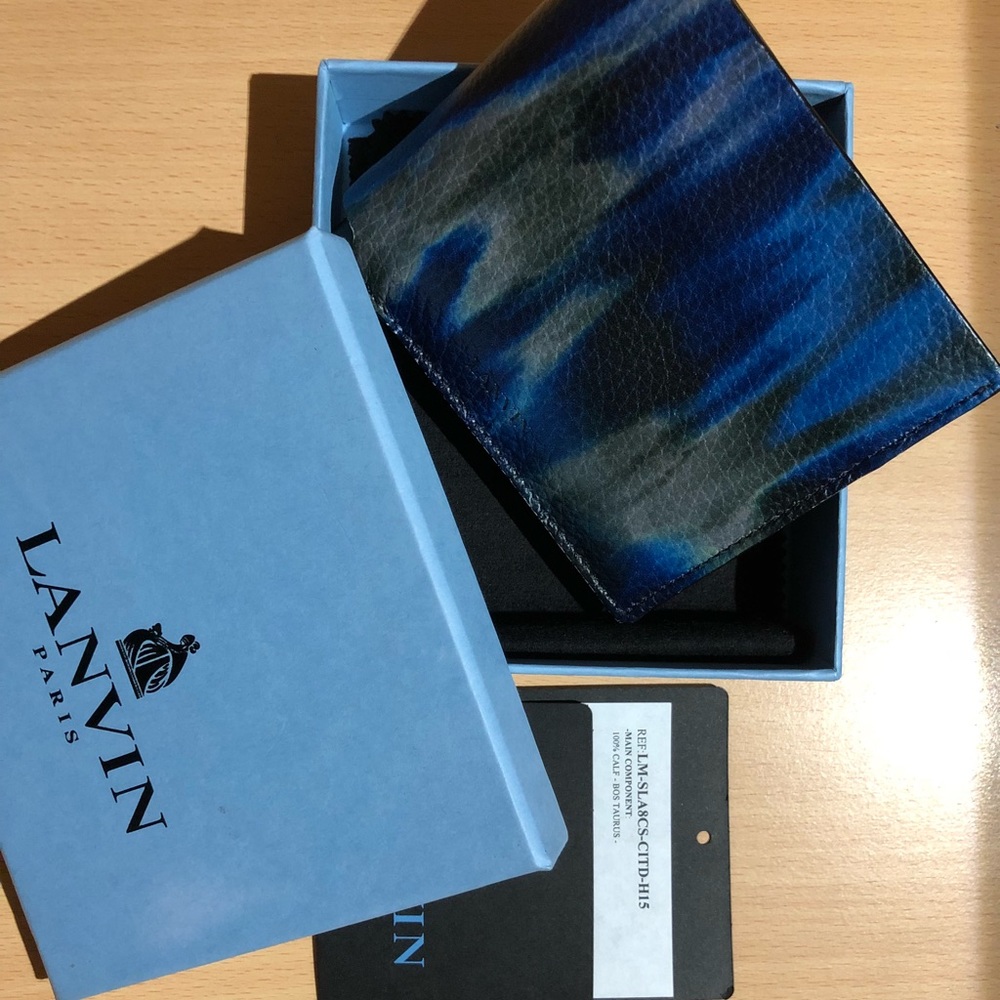 Lanvin Men Multicolor Leather Bifold Wallet